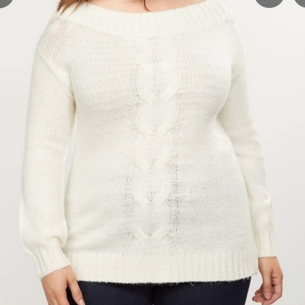 Lane bryant size 18-20 cream Sweater